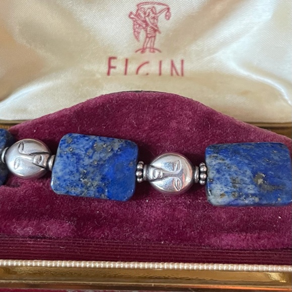 Jewelry - Artisan Lapis Lazuli Link Toggle Bracelet